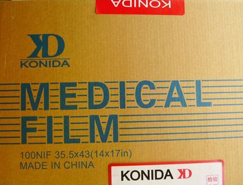 Baixa névoa filme seco médico de 10in * de 14in Konida para a impressora térmica, Fuji 3000, 2000, 1000